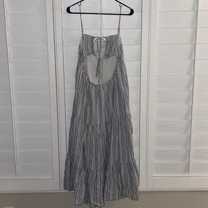 Mustard Seed Navy Cream Striped Dress